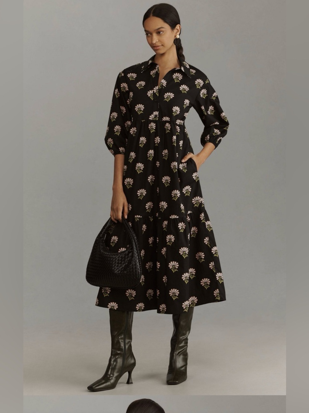 EUC Maeve The Bettina Tiered Shirtdress, Size S